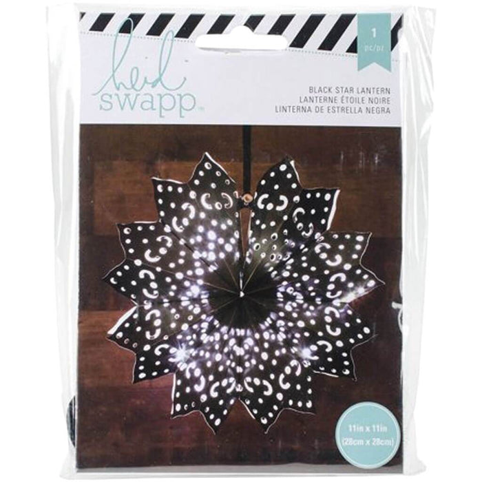 Heidi Swapp 11in x 11in Black Star Paper Lantern Small