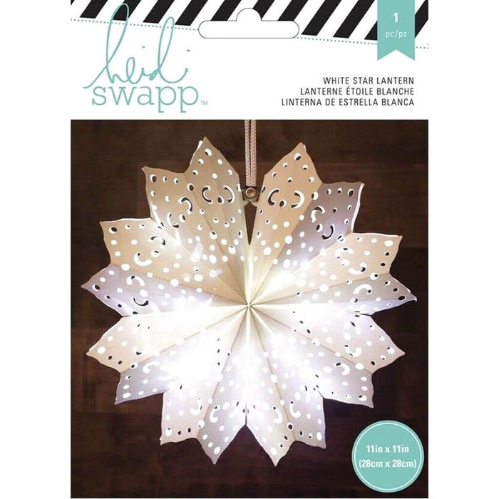 Heidi Swapp 11in x 11in White Star Paper Lantern Small