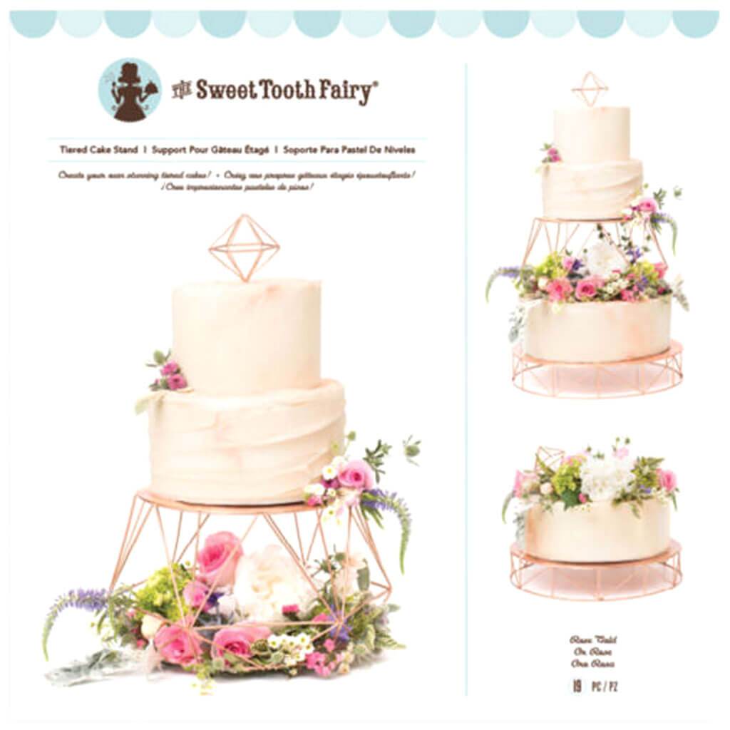 Tiered Rose Gold Cake Stand