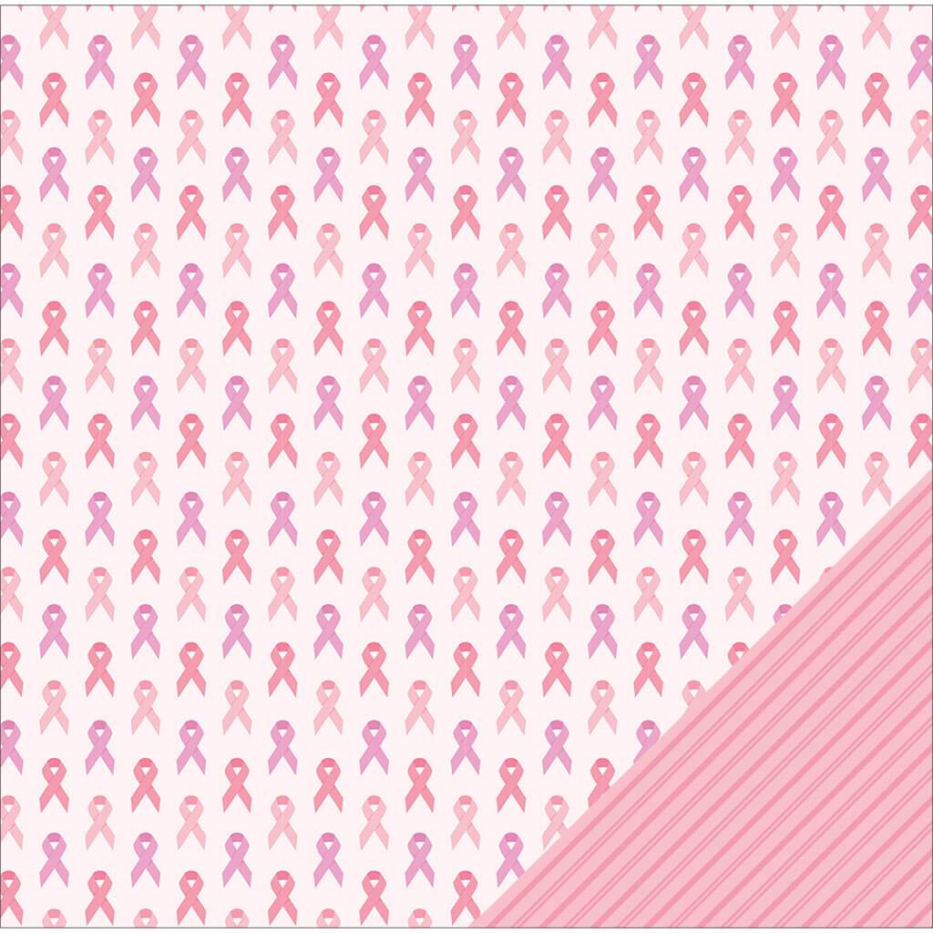 Cardstock Double-Sided Breast Cancer 12in x 12in