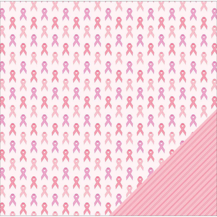 Double Sided Cardstock Paper Breast Cancer 12in x 12in