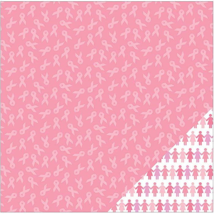 Double Sided Cardstock Paper Breast Cancer Pink 12in x 12in