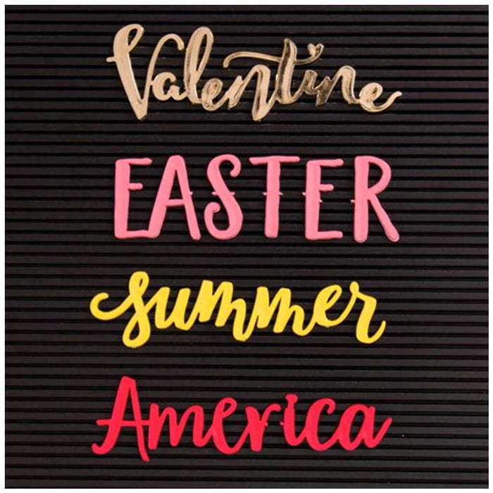 DCWV 4pcs Letterboard Word - Spring and Summer Word