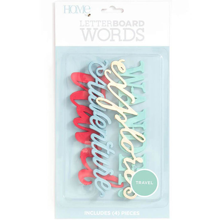 DCWV 4pcs Letterboard Word - Travel
