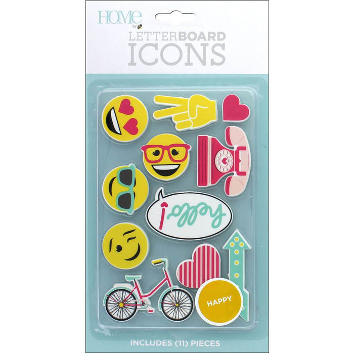 DCWV 11pcs Letterboard Icon Pack - Happy
