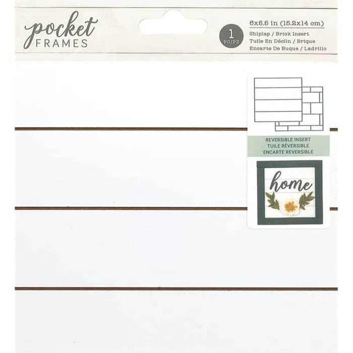 D2E Pocket Frames Reversible Shiplap/Brick Insert 6in x 5.5in