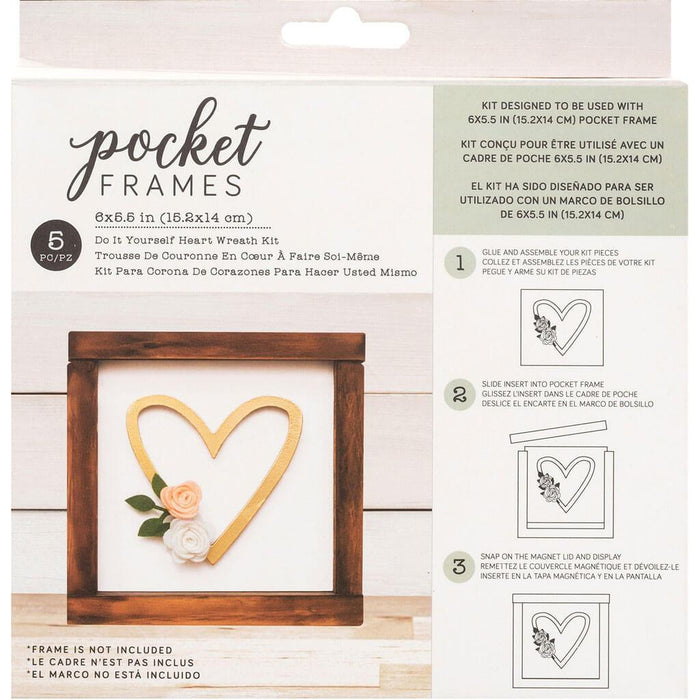 D2E Pocket Frame Do-It-Yourself Heart Wreath Kit