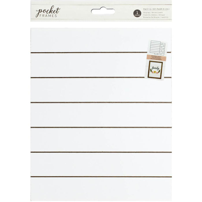 Pocket Frames 8in x 10in Reversible Shiplap Brick Insert Décor Panel