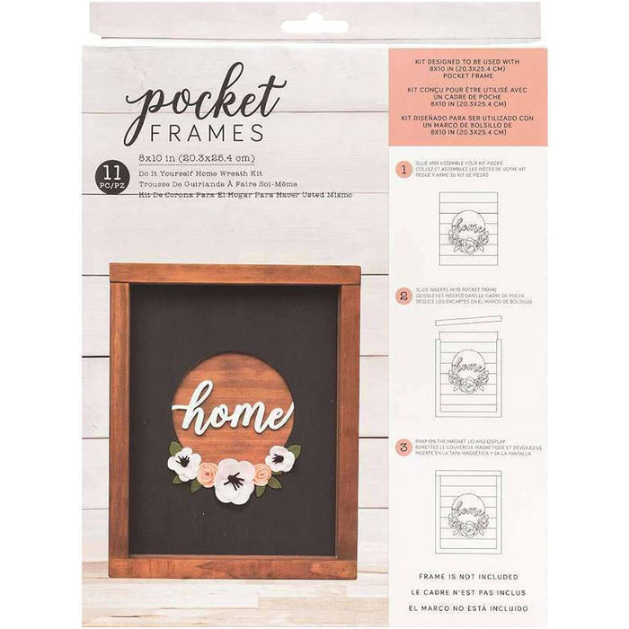 D2E Pocket Frame Do-It-Yourself Home Wreath 8in x 10in