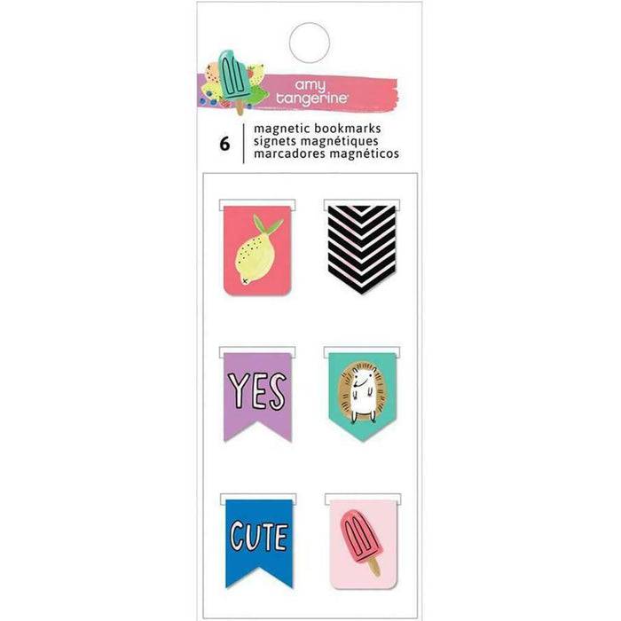 Amy Tangerine Stay Sweet Tiny Magnetic Bookmarks Blush Foil