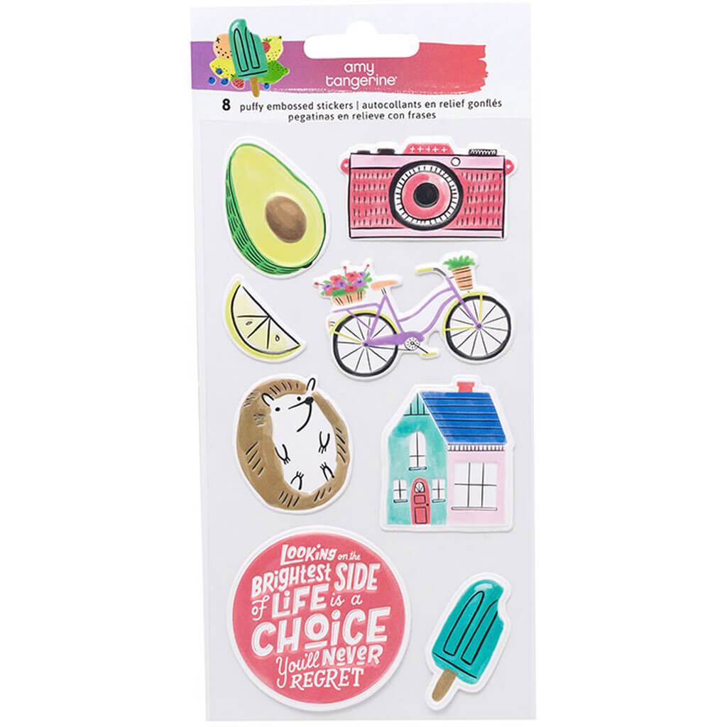 Puffy Stickers with Embossed Accents