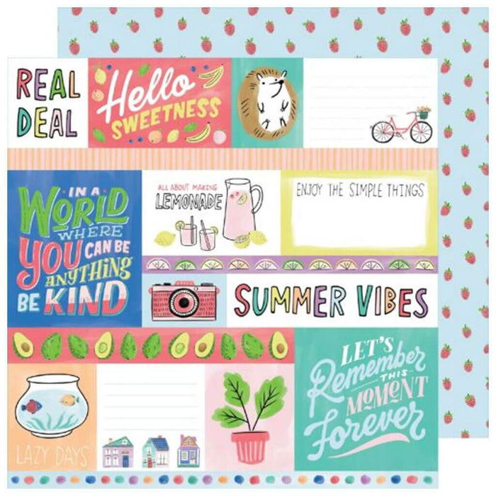 Double Sided Cardstock Paper Hello Sweetness 12in x 12in