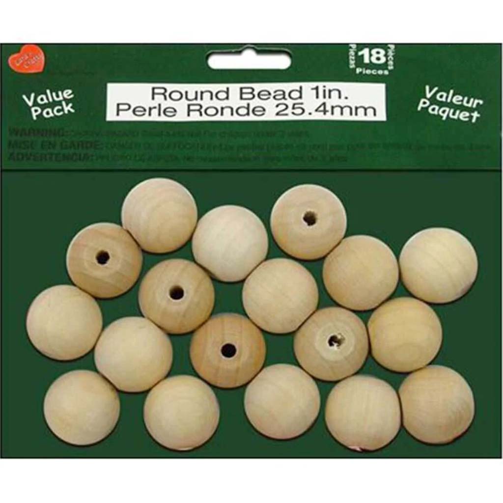 Round Bead 1in 18pcs