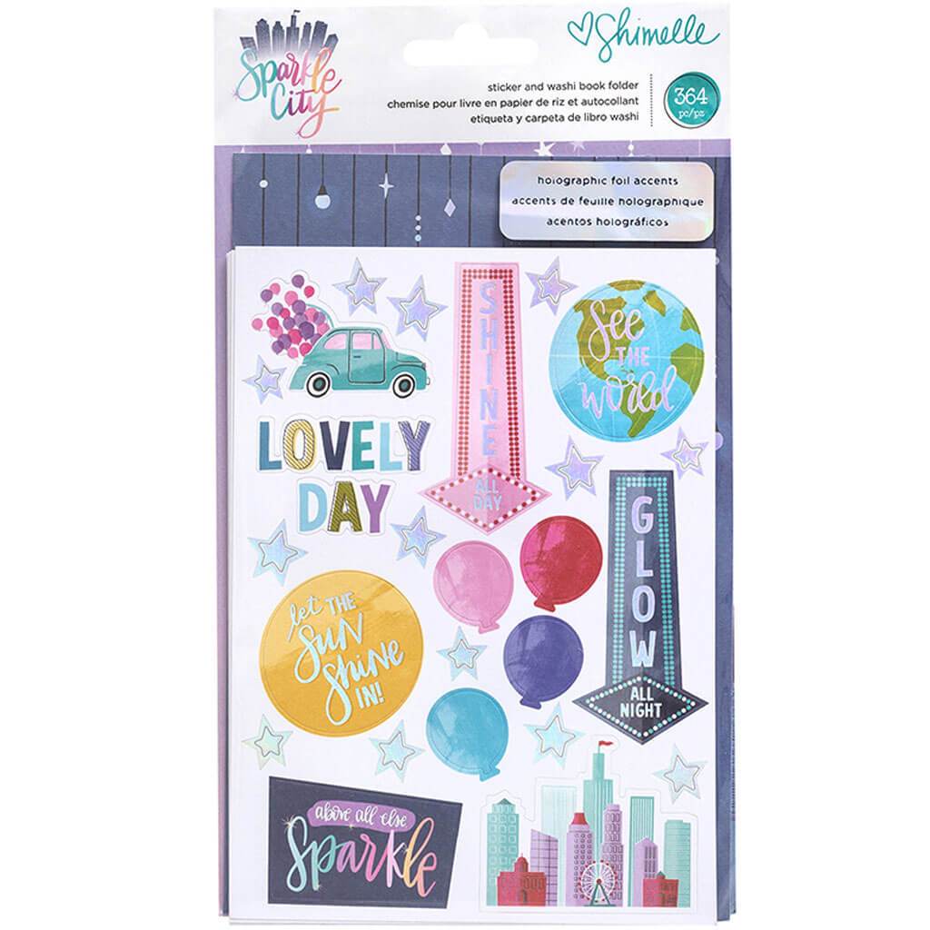 Sparkle City Sticker and Washi Book