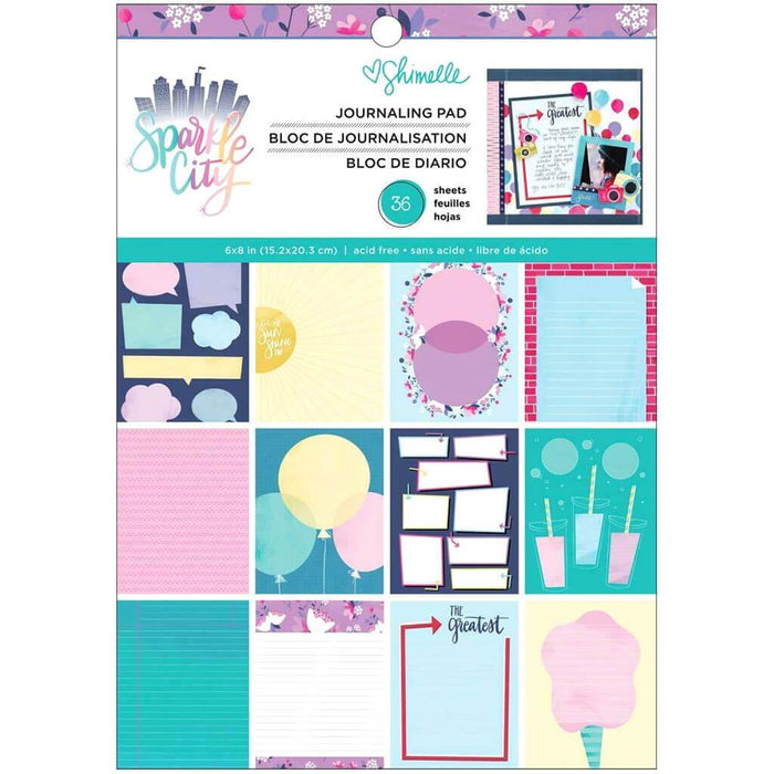 Shimelle Sparkle City 36 sheet Journaling Pad 6in x 8in