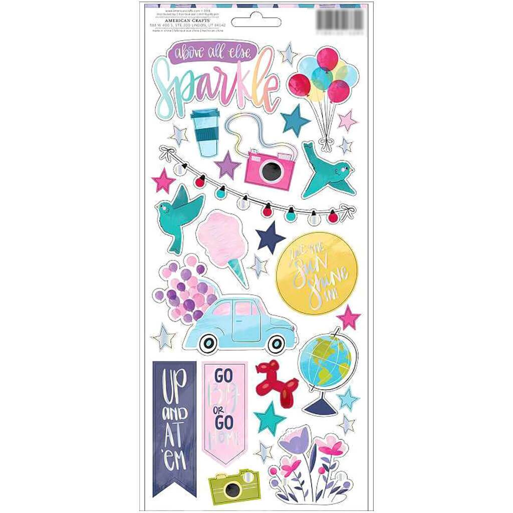 Sparkle City Cardstock Stickers with Foil Accents