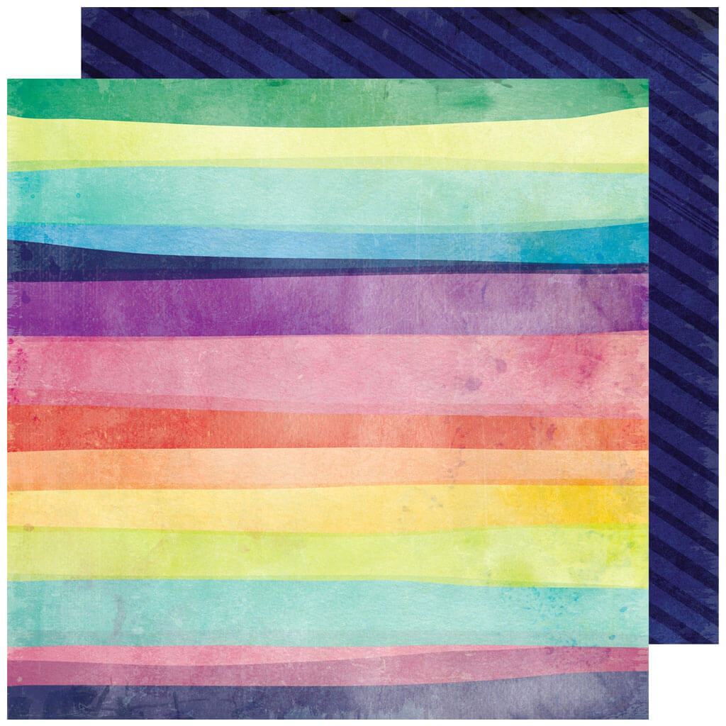 Cardstock Double-Sided Chasing Rainbow 12in x 12in