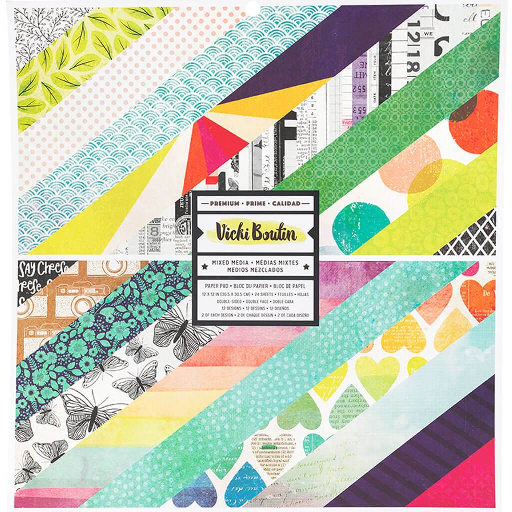 Double-Sided Paper Pad Kaleidoscope Collection 12in x 12in