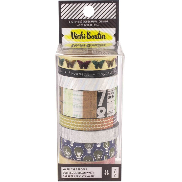 Kaleidoscope Collection Washi Tape Set with Foil Accents 6yd, 8pcs