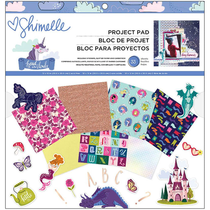 Shimelle Head In The Clouds 33pcs Project Pad with Foil Accent 12in x 12in