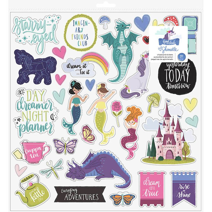 Shimelle Head in the Clouds 37pcs Chipboard Stickers