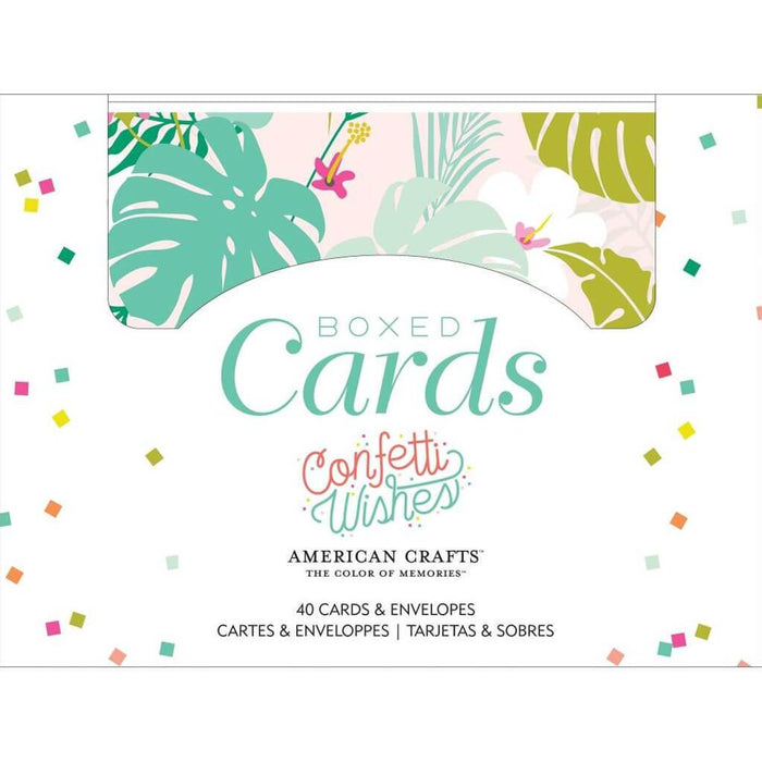 Confetti Wishes Collection Boxed Card & Envelope Multi Set