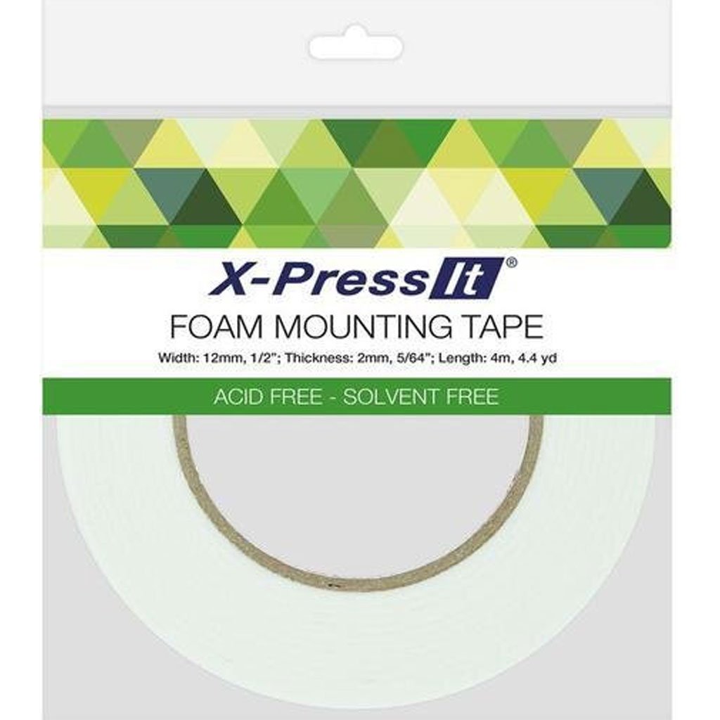 X-Press it Foam Mounting Tape Double Side 1/2in x 4.4yd