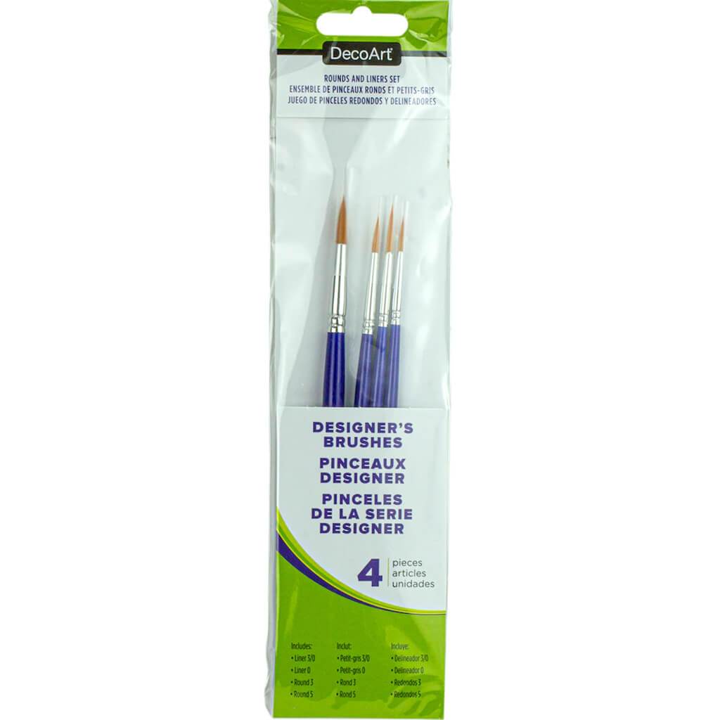 Crafter&#39;s Brushes Round &amp; Liner Set