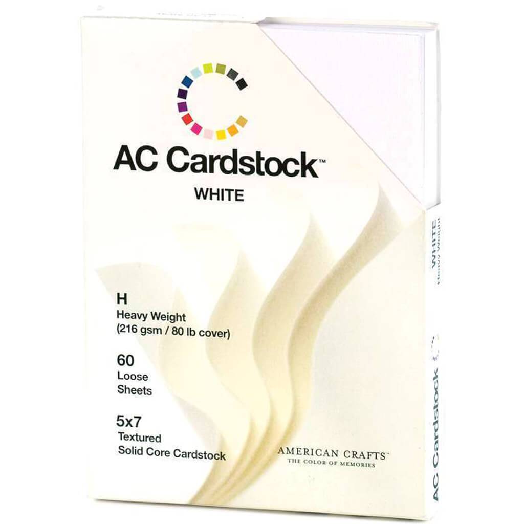 Cardstock Textured 5in-x-7in White