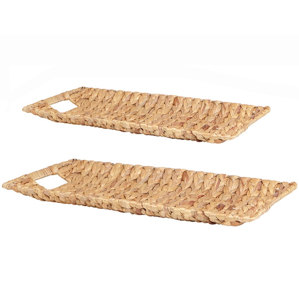 Palma Woven Tray with Handle Set of 2