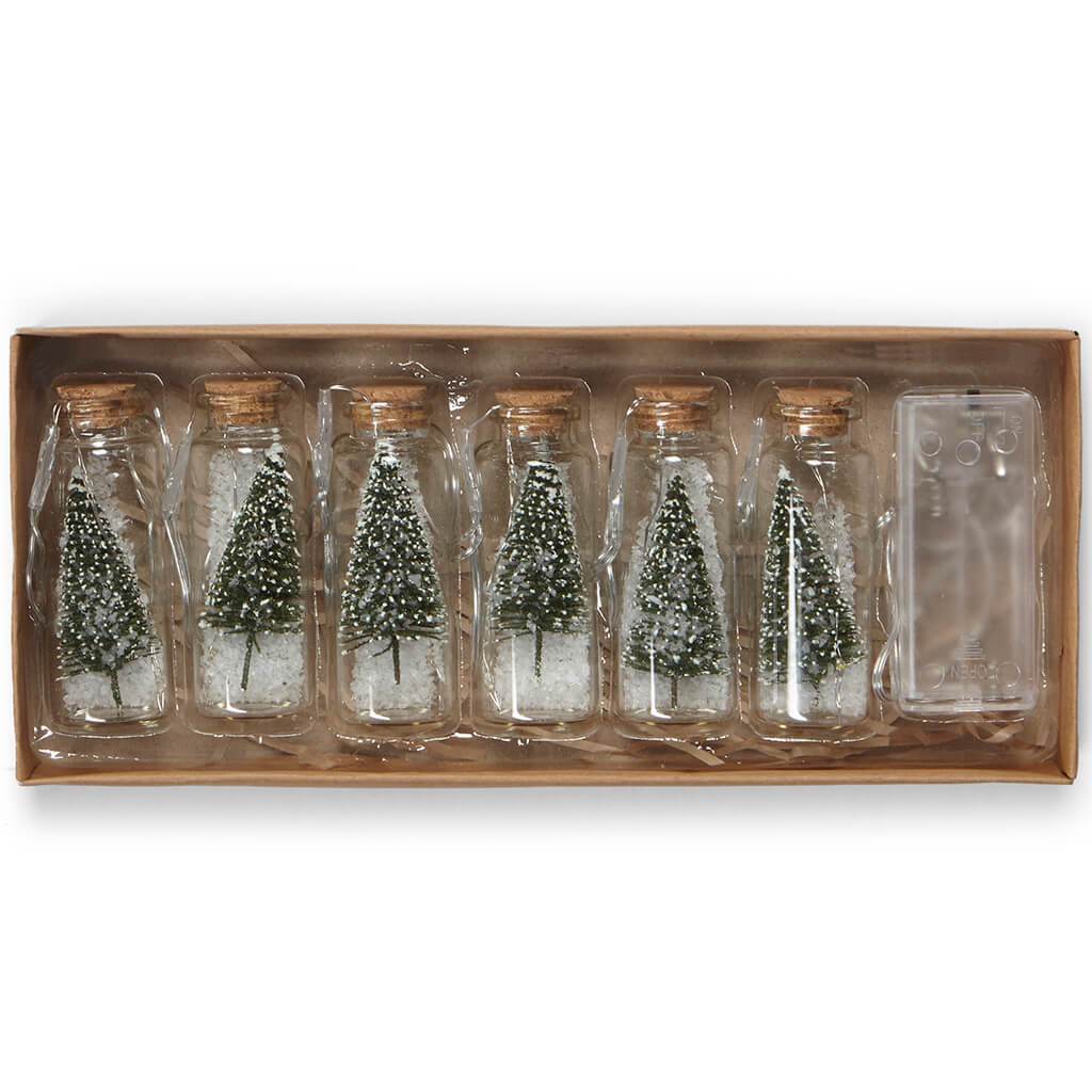 Festive Tree LED Glass Jar, Green