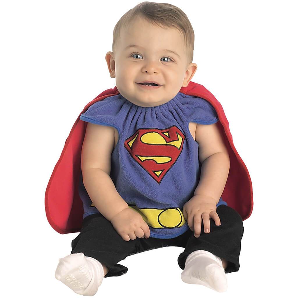 Deluxe Newborn Superman Bib with Cape