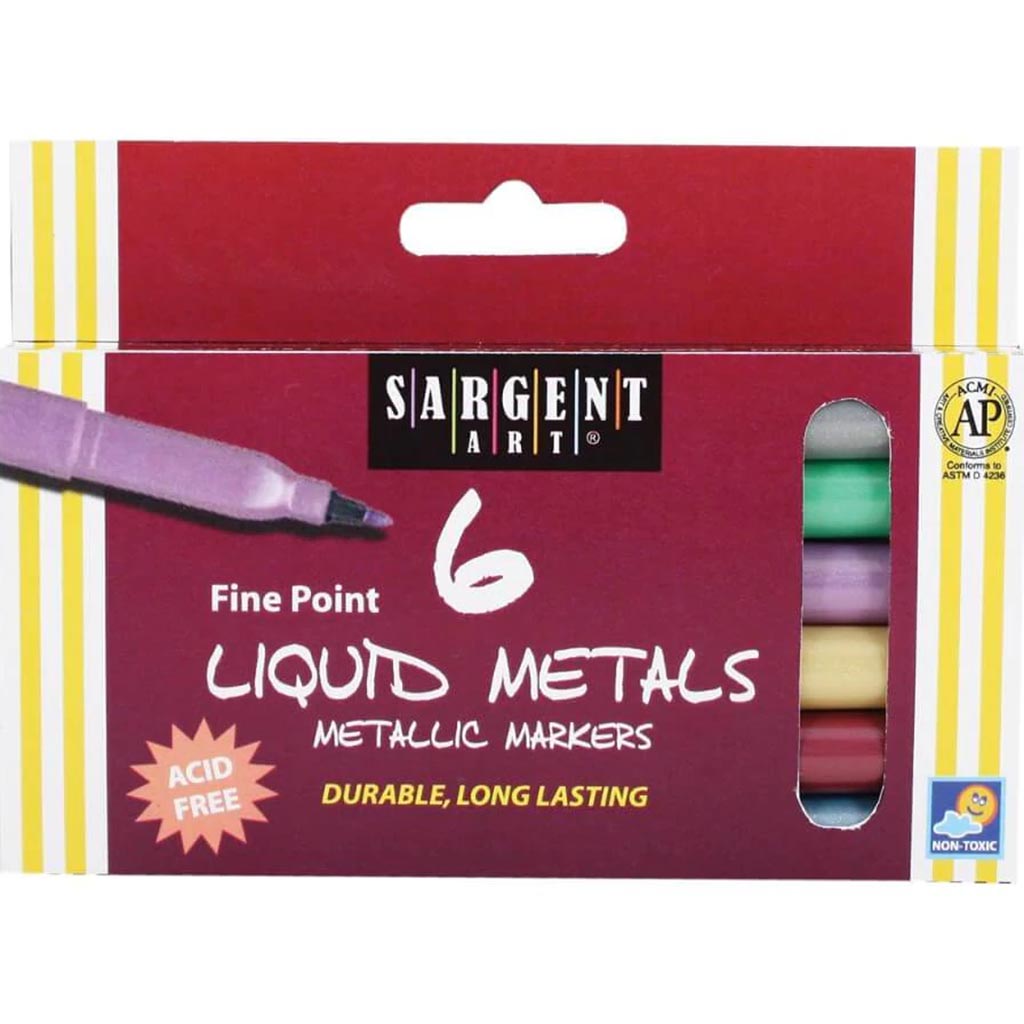 Fine Tip Metallic Markers 6ct