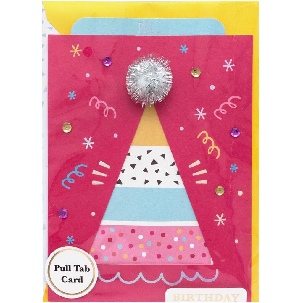 Greeting Card Birthday Party Hat Cake