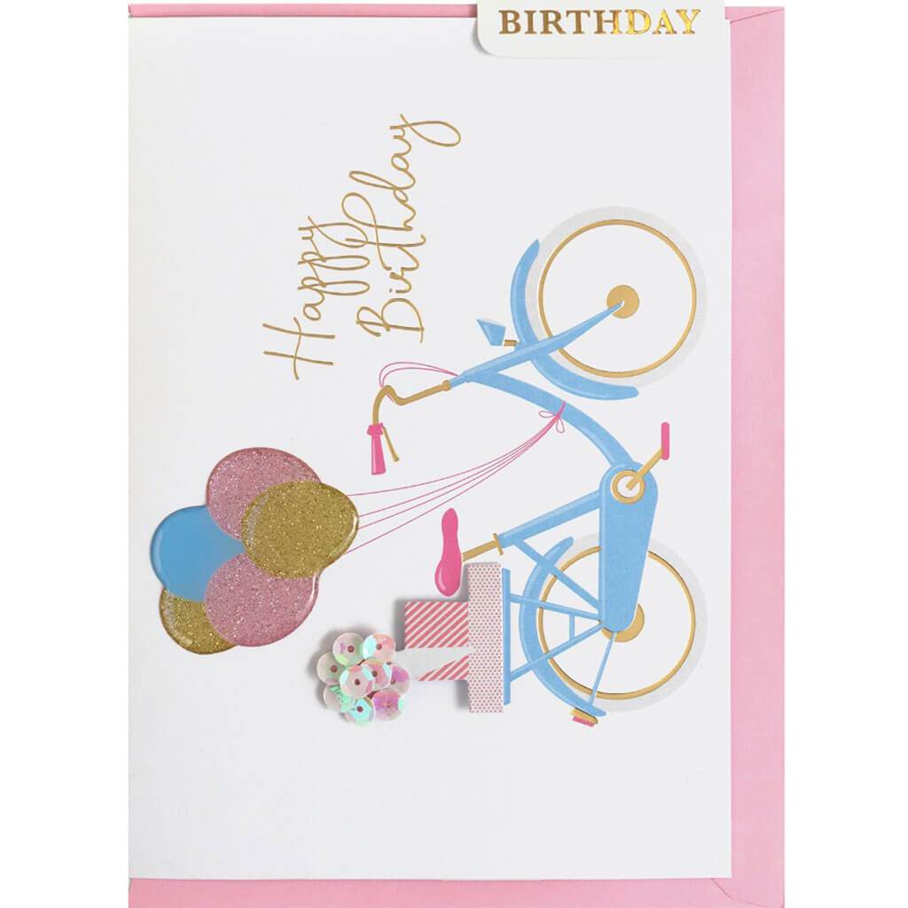 Greeting Card Bike Happy Birthday