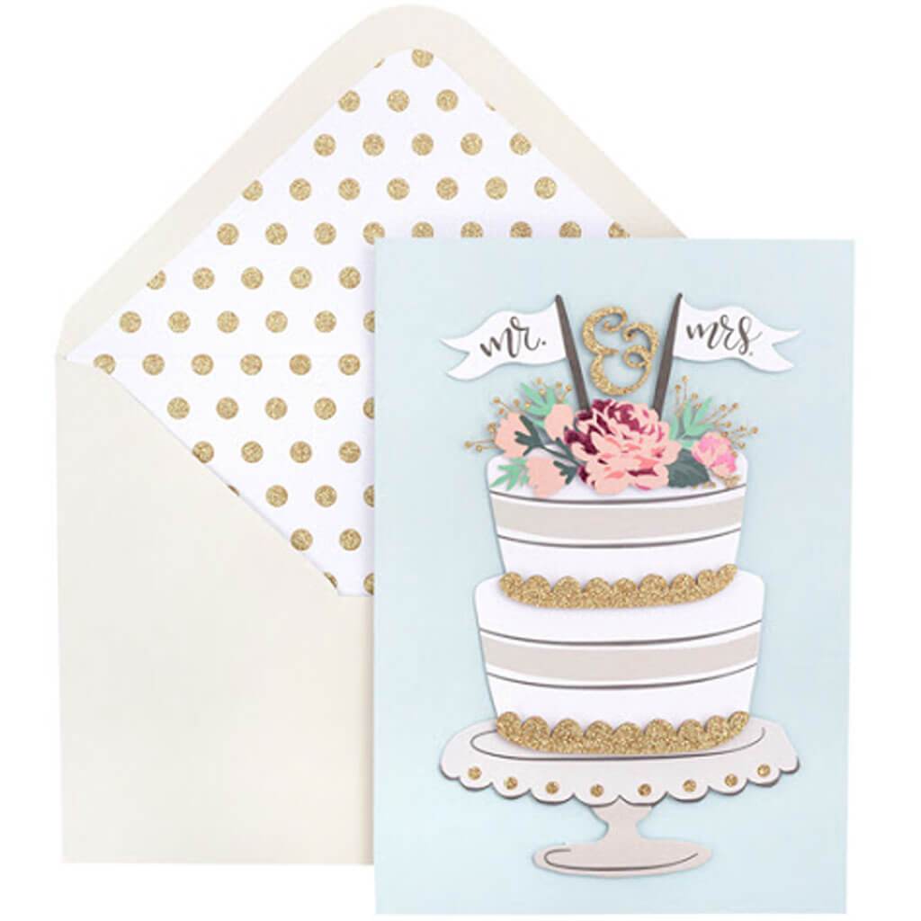 3D Card Birthday Mr. and Mrs. Cake Including Envelope