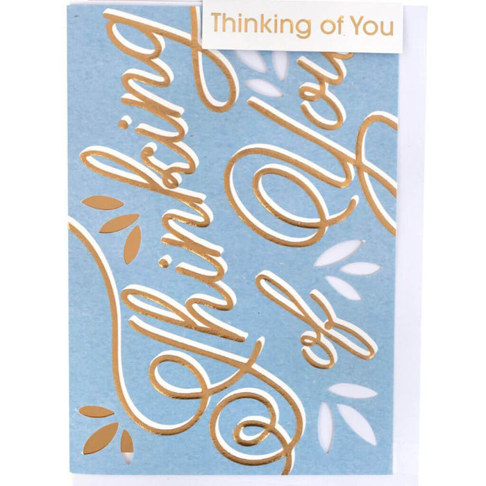 Thinking of You Greeting Card with Gold Foil & Embossing 5x7