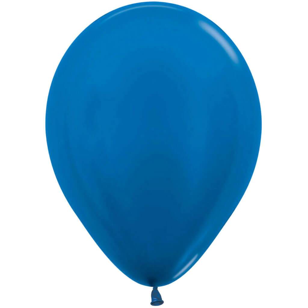 Standard Latex Balloon Metallic Blue 12in