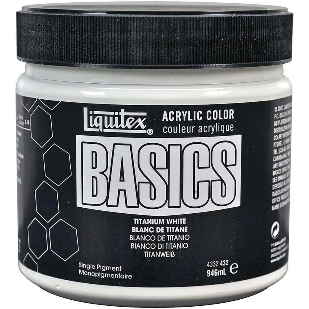 Liquitex Basics Acrylic Titanium White 946ml