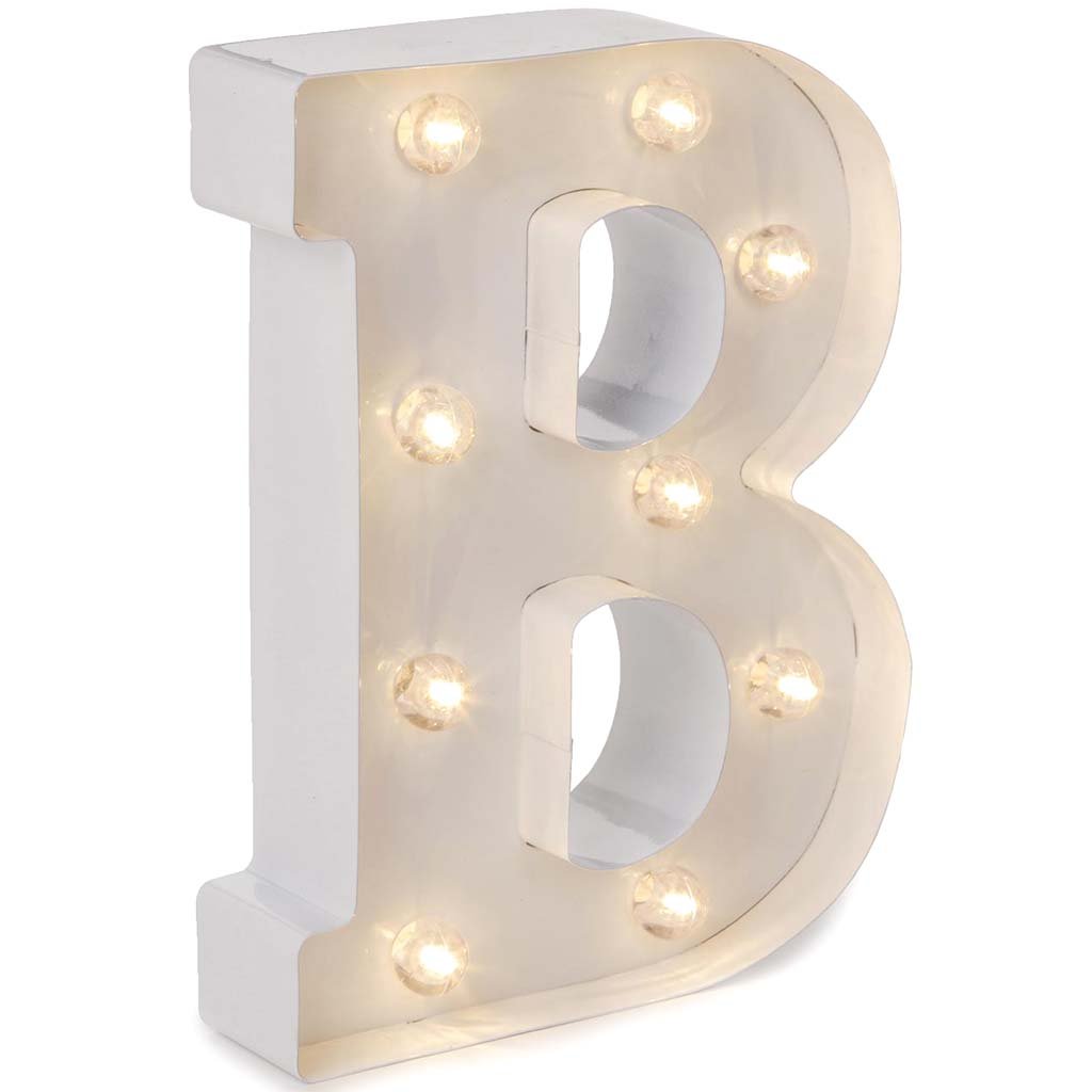 Metal Marquee Letter B White, 9.87in