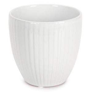 Ceramic Flower Pot White, 5.12in