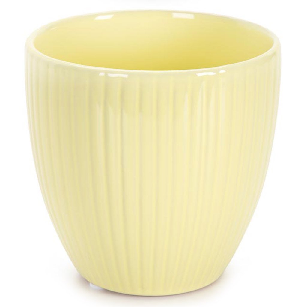 Ceramic Flower Pot White, 5.12in