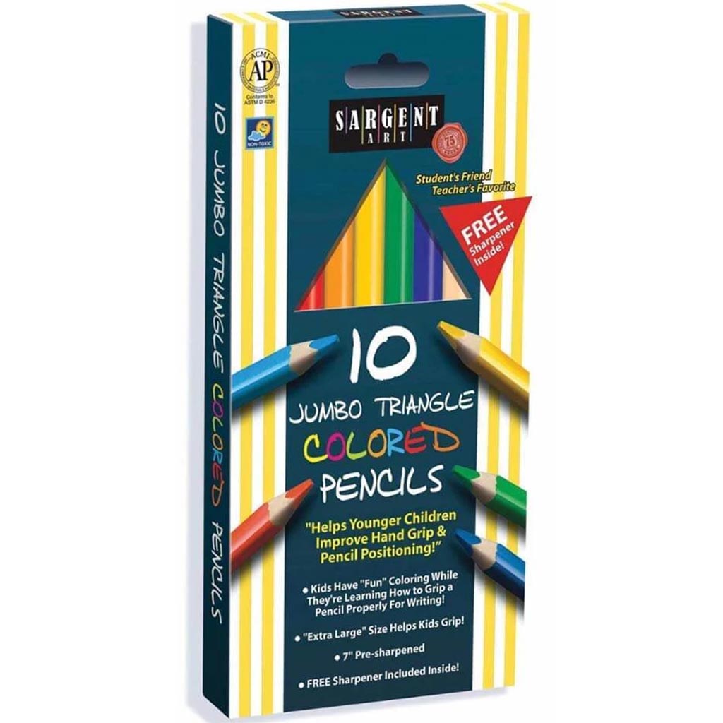 Jumbo Triangular Colored Pencils 10ct