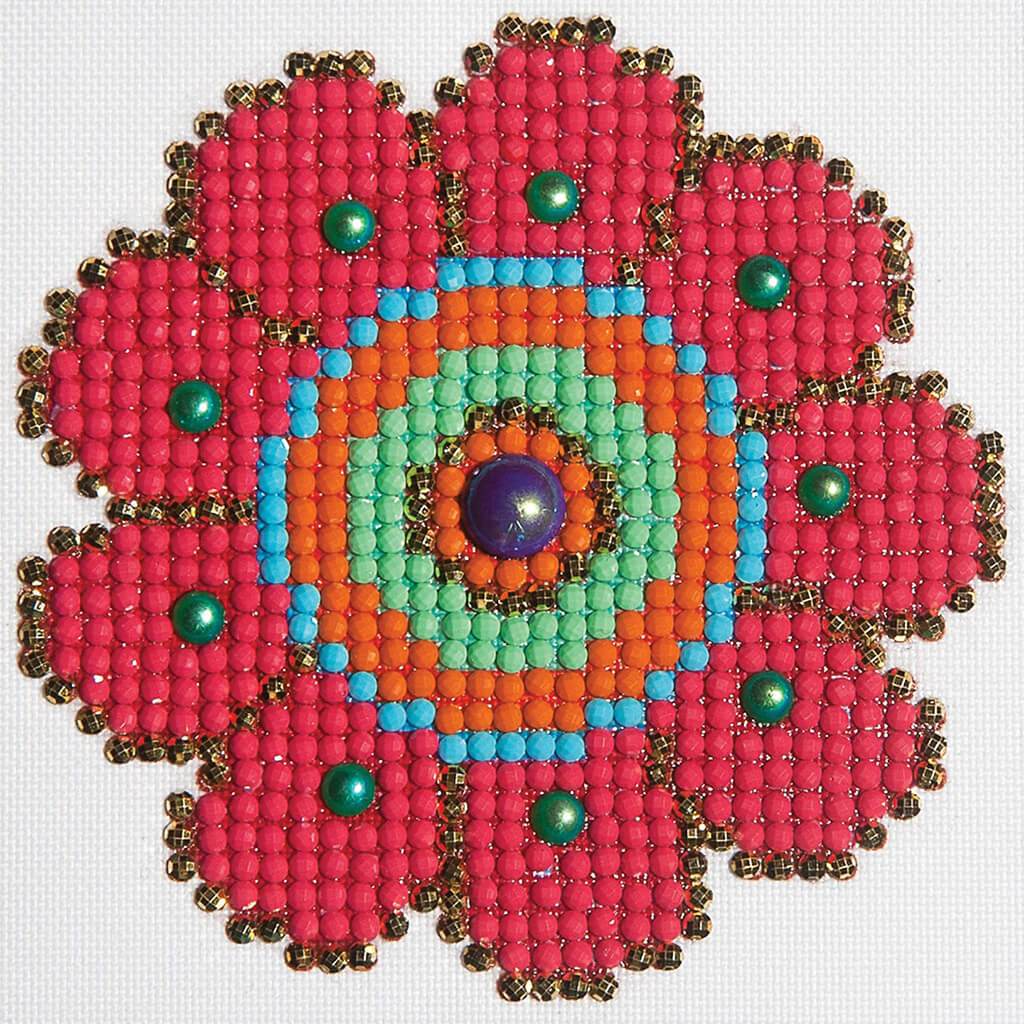 Diamond Dotz Embroidery Kit 4in x 4in Flower Power