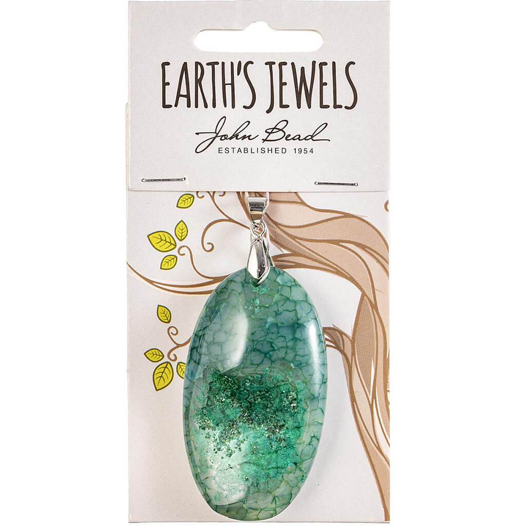 Semiprecious Stone Pendant Oval