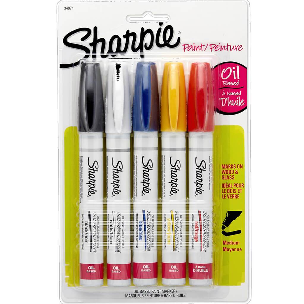 Sharpie Oil-based Paint Markers Medium Point 5ct