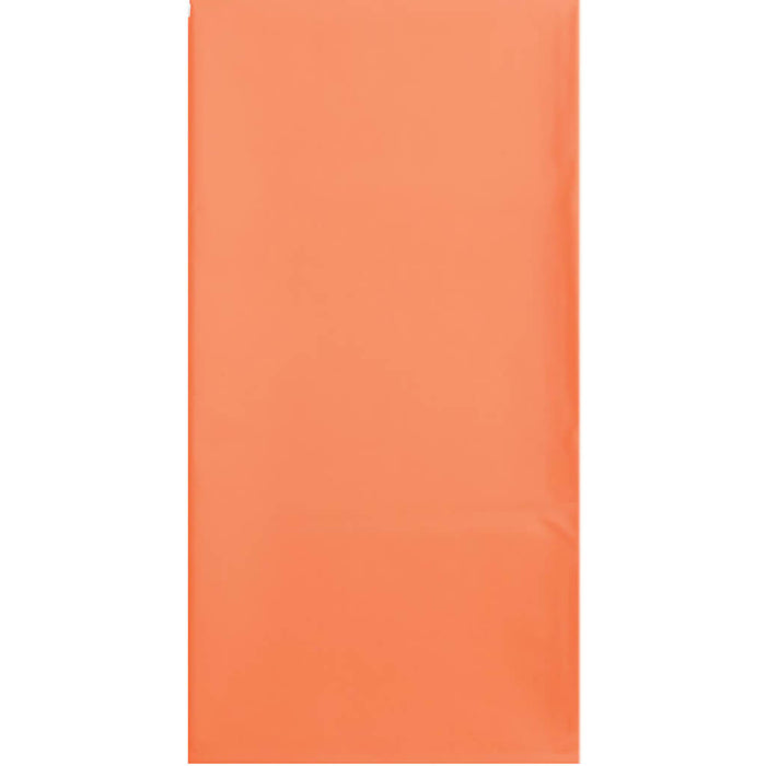 Rectangle Plastic Tablecover Orange  54in X 108in