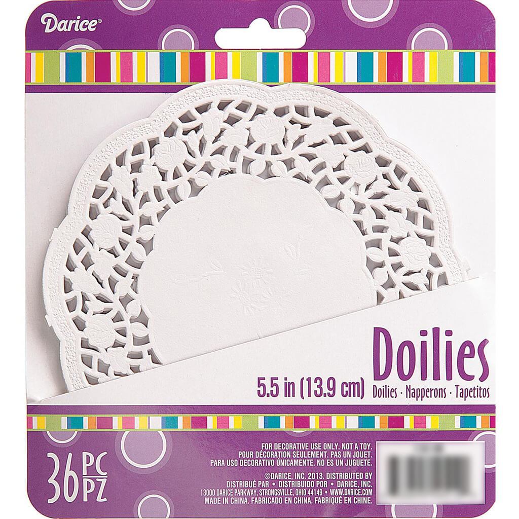 Paper Doilies White 36ct 5.5in