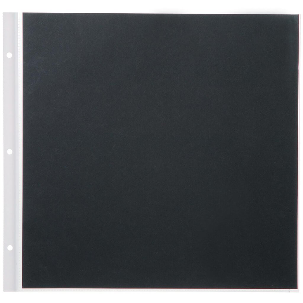 Memory Book Refill Pages 12in x 12in Black