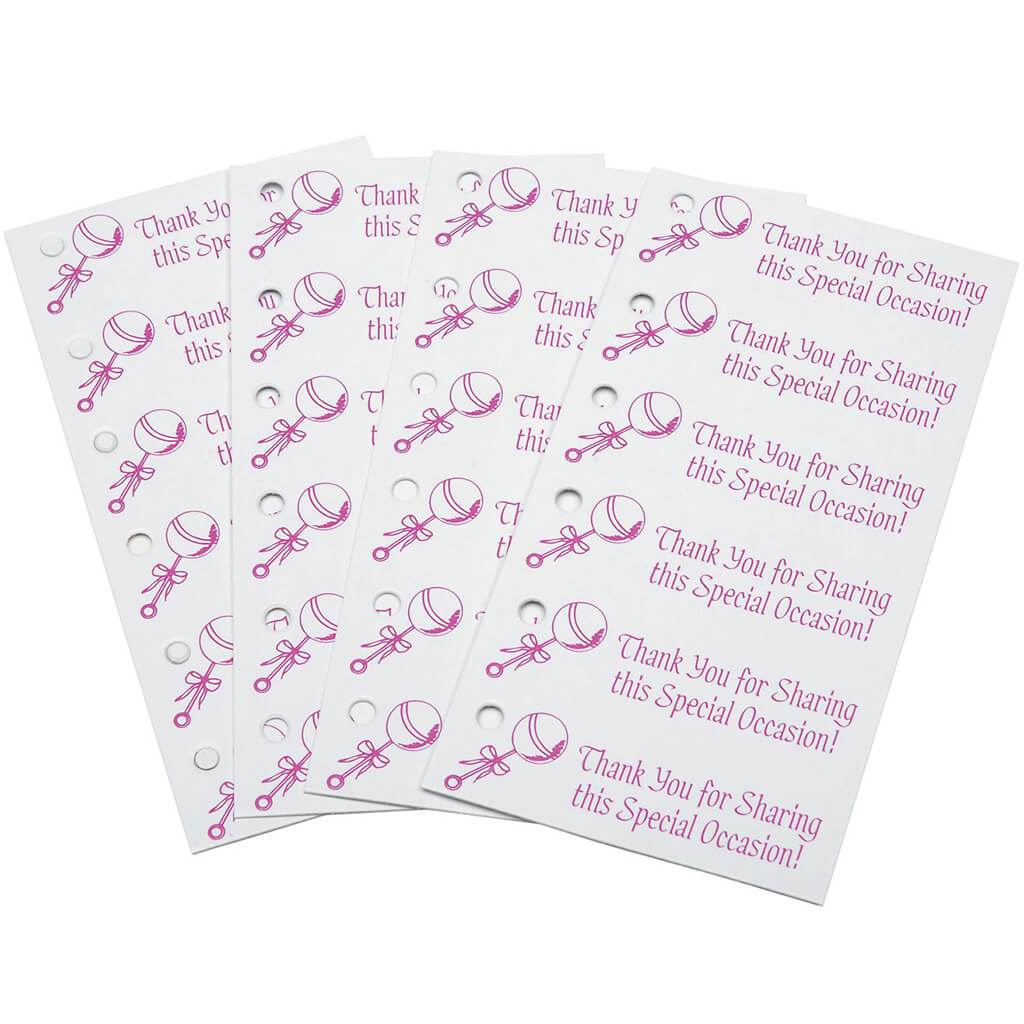 Pink Thank You Tags, 24pc